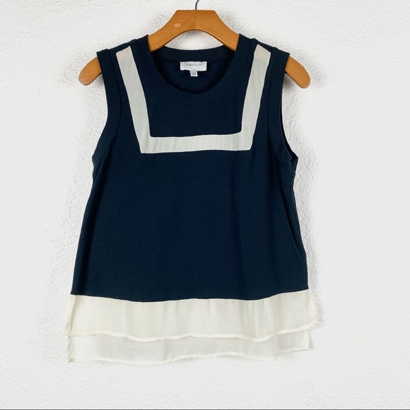 Anthropologie Tops - Anthropologie Harlyn Structured Black Tank Top size Small